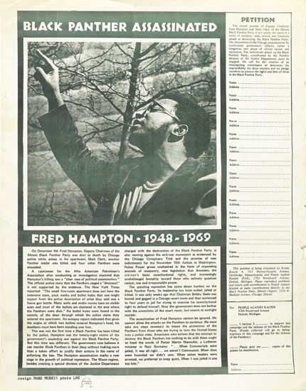 (BLACK PANTHERS.) Black Panther Assassinated. Fred Hampton 1948-1969.